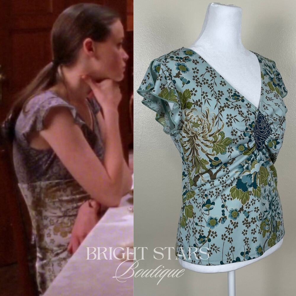 Rare Vintage Print Top ATL Style Color ASO Rory Gilmore Girls Y2K Floral - Picture 4 of 11